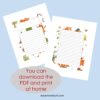 colored fall note pages