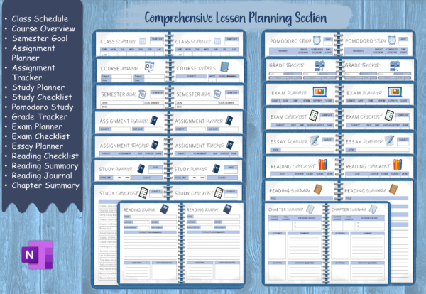 OneNote Digital Student Planner-Undated - Image 4