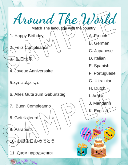 12 Printable Birthday Cake Party Games - Image 10