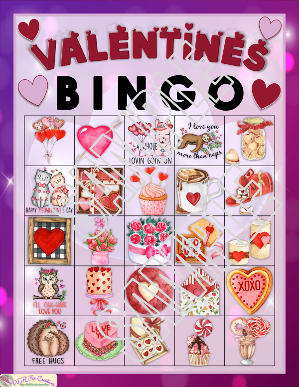 Valentines Purple Hearts Bingo - Image 6