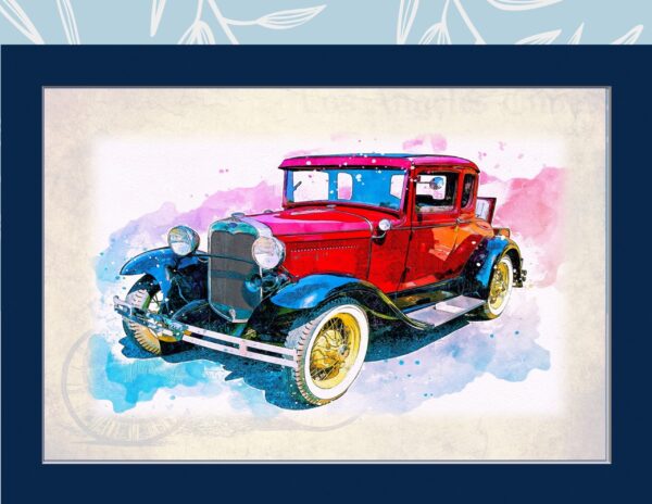 Vintage Classic Cars Digital Printable Wall Art Set-2 - Image 6