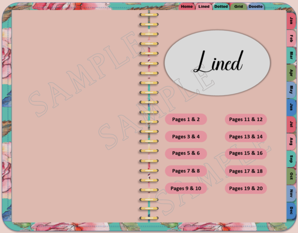 Floral Digital Undated Planner With PLR Rights - Image 8