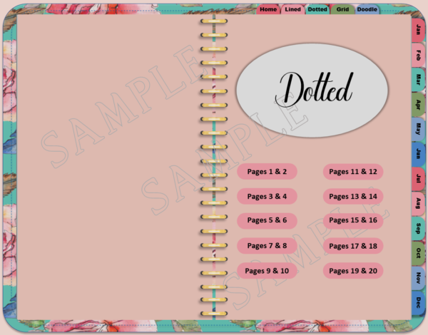 Floral Digital Undated Planner With PLR Rights - Image 10