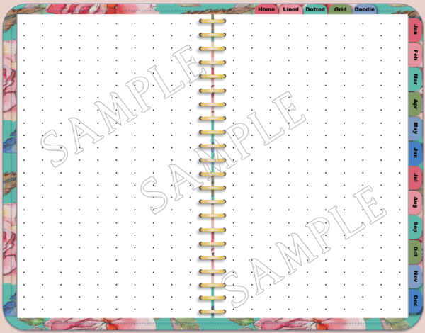 Floral Digital Undated Planner With PLR Rights - Image 11