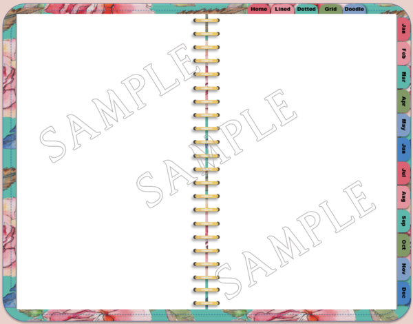 Floral Digital Undated Planner With PLR Rights - Image 15