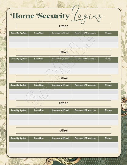 PRINTABLE Vintage Ornate Final Wishes Estate Planner - Image 50