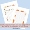 colored fall note pages