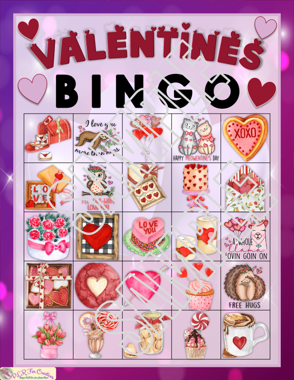 Valentines Purple Hearts Bingo - Image 7