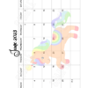 2023 Fun Unicorn Calendar Printable - Image 7