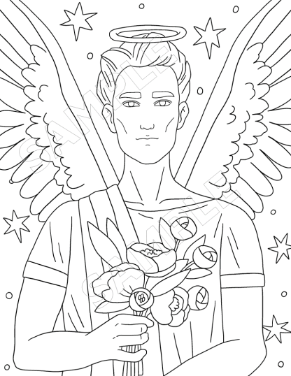 10-Angels Around Us Coloring Pages - Image 7