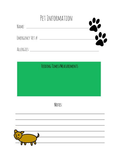 Babysitter Information Binder - Downloadable Printable - Image 4