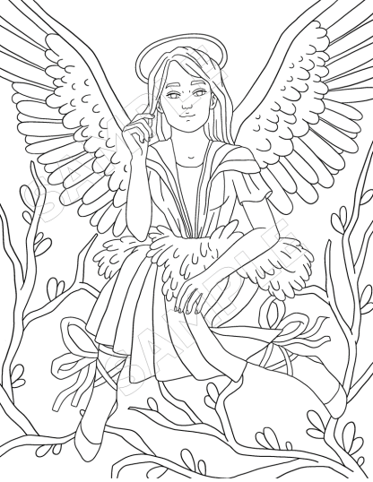 10-Angels Around Us Coloring Pages - Image 8