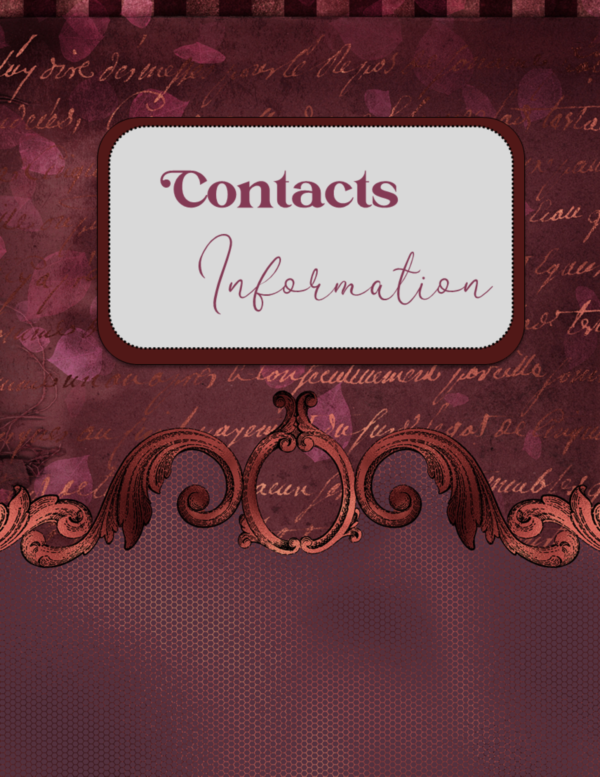 Printable Burgundy Vintage Ornate Final Wishes Estate Planner - Image 6