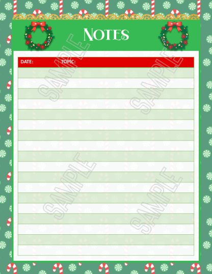 Christmas Recipe Planner Printable - Image 8