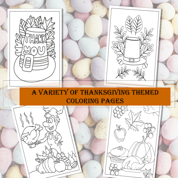 Thanksgiving Coloring Book 2022– A Fun and Festive 50 Page Coloring Activity book for young and old alike! - Image 7