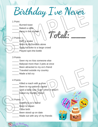 12 Printable Birthday Cake Party Games - Image 7