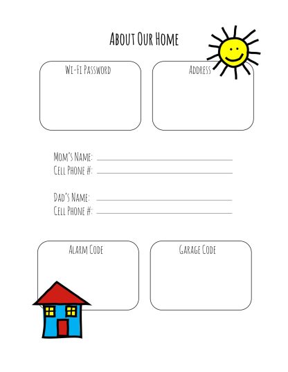 Babysitter Information Binder - Downloadable Printable - Image 3