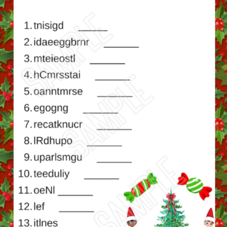 14-My Christmas Elf Games Printables - Image 9