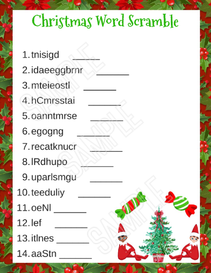 14-My Christmas Elf Games Printables - Image 9