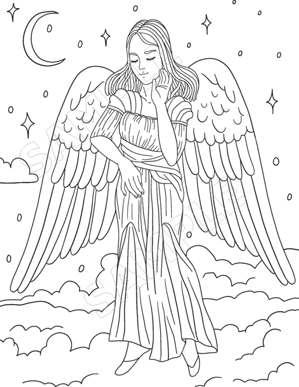 10-Angels Around Us Coloring Pages - Image 9