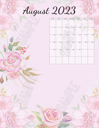 2023 Beautiful Spring All Year Portrait Printable Calendar - Image 9