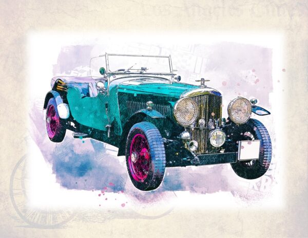 Vintage Cars Digital Printable Wall Art Set-1 - Image 3