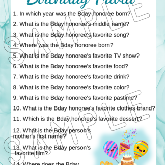 12 Printable Birthday Cake Party Games - Image 6