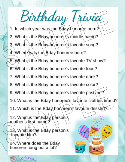 12 Printable Birthday Cake Party Games - Image 6