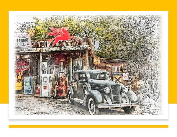 Vintage Classic Cars Digital Printable Wall Art Set-2 - Image 4