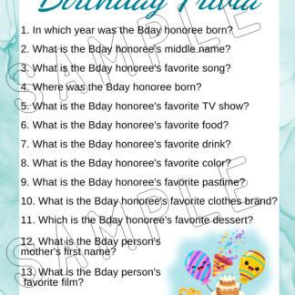 12 Printable Birthday Party Games With Silly Theme - Image 14