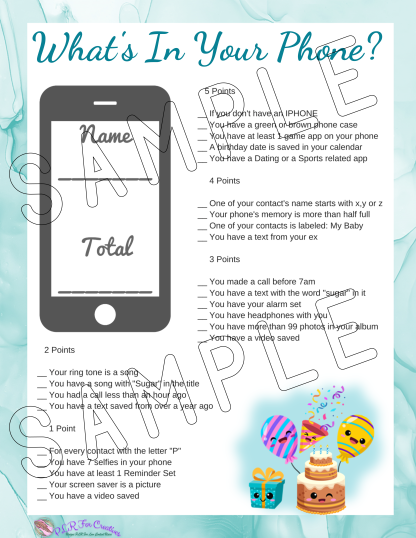 12 Printable Birthday Cake Party Games - Image 5