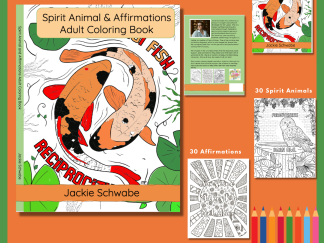Spirit Animal and Affirmations - Coloring Page - Listing Image #1