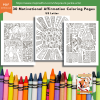 PRINTABLE COLORING Pages | Spirit Animal Motivational & Affirmation Coloring Pages, 60 Pages, US Letter, 30 Spirit Animals, 30 Affirmations - Image 3