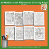 PRINTABLE COLORING Pages | Spirit Animal Motivational & Affirmation Coloring Pages, 60 Pages, US Letter, 30 Spirit Animals, 30 Affirmations - Image 6