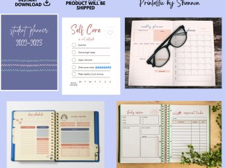 Student Planner, Assignment & Project Trackers, Course Overview, Schedules, Undated, Self Care, PRINTABLE