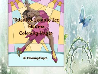 Talented Female Ice Skaters Coloring Pages! PRINTABLES.. Digital Download