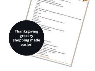 Printable Thanksgiving Grocery Shopping List