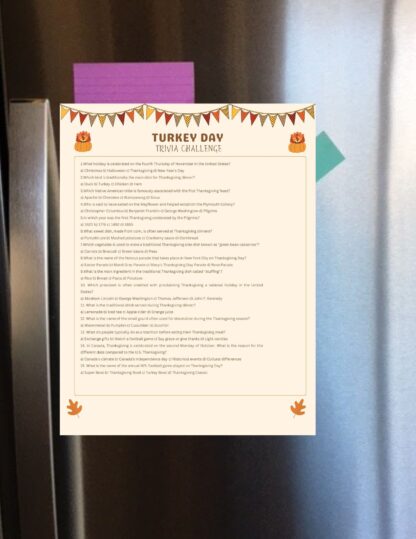 Turkey Day Trivia Challenge - Image 3