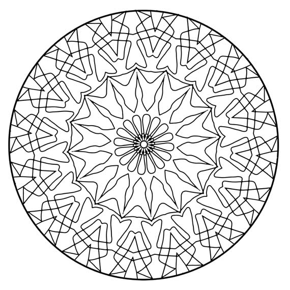 Mandala Coloring Pages - The Nova, Printable Mandala Art Designs to Color