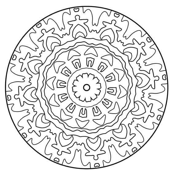Mandala Coloring Pages - The Roche, Printable Mandala Art Designs to Color