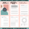 Personal Therapy Journal and Planner, Therapy Notes, Reflection, Guided Journaling