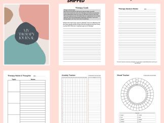 Personal Therapy Journal and Planner, Therapy Notes, Reflection, Guided Journaling