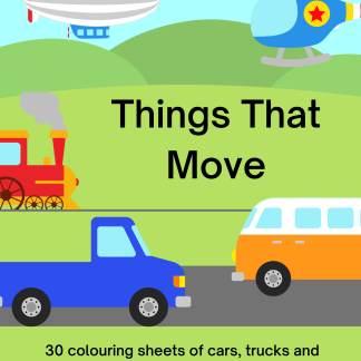 Things That Move coloring book