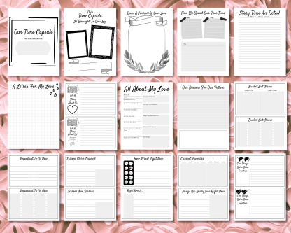 Couples Time Capsule Printable - Date Night Idea Couples Activity, Couples Gift, Wedding Gift, Anniversary gift - Image 2