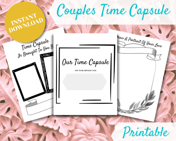 couples time capsule printable