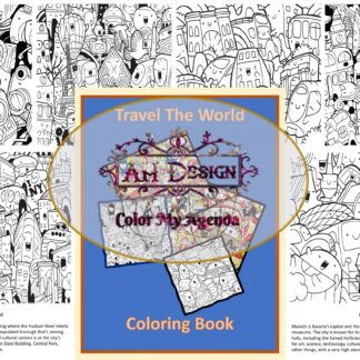 18 Travel The World Coloring Book Pages PLR