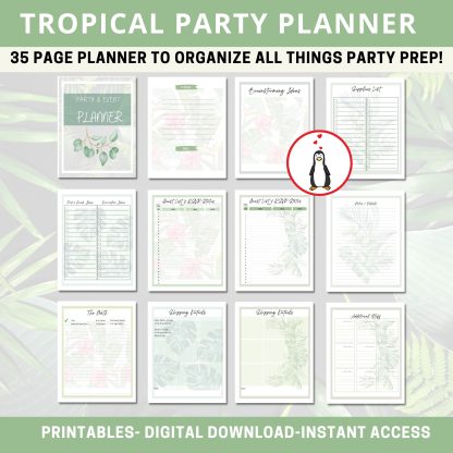 Tropical Printable Party Planner