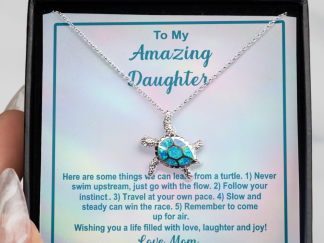 Turtle Necklace to Daughter from Mom