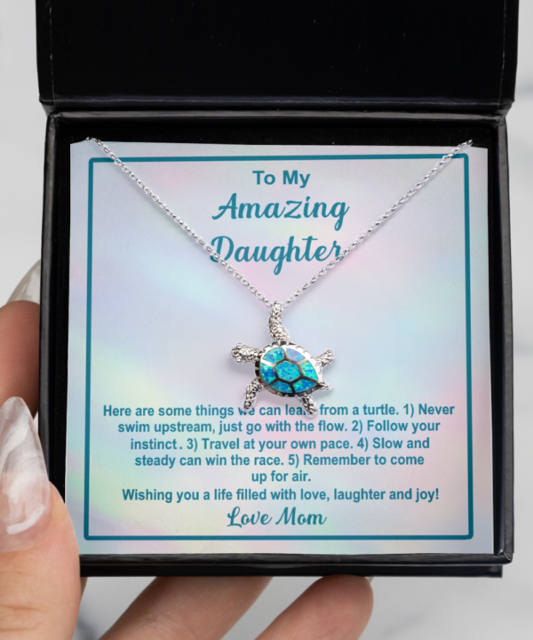 Turtle Necklace to Daughter from Mom