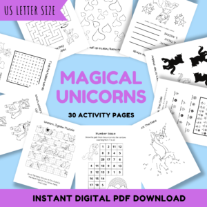 Fun With Unicorns - Kids Printable Activity Pages